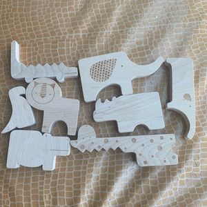 Mint condition wooden baby animal blocks